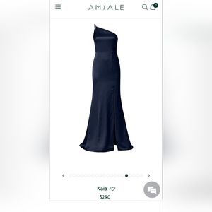AMSALE NAVY BRIDESMAID DRESS